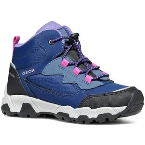 Geox J Magnetar G. B ABX Sneakers voor meisjes, Blauw, 24 EU