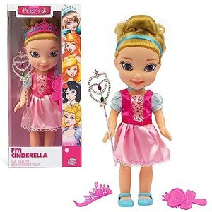 FAIRYTALE PRINCESS, Pop 35 cm, met prinsessenoutfit en accessoires, model Assepoester, speelgoed voor kinderen vanaf 3 jaar, FAT012