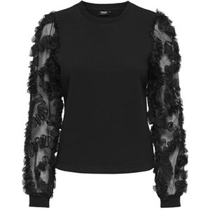 Onllavin - Sweatshirt - Regular Fit - Lange Mouwen - O-hals - Ruches