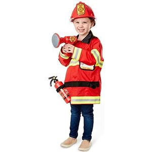 Melissa & Doug Verkleedset met brandweermankostuum met accessoire | Fantasiespel | Montessori Kostuums voor kinderen | 3+ | Cadeau voor meisjes en jongens