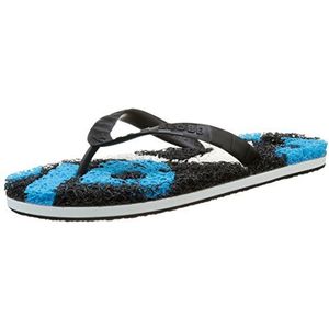 Globe Merkin-Matrix Teenslippers, uniseks, volwassenen, Zwart Zwart Wit Cyaan, 43 EU