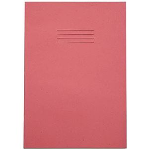 RHINO Briefpapier Oefenboek | A4 | 64 pagina's | 8 mm bekleed met marge | roze | schoolboeken | pak van 10