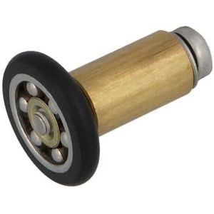 Amig - Douchewand kogellagers | set van 2 | Ø 20/17 mm | voorlager en schroef M4x25 | voor schuifdeur voor badkamer douche | polyamide zwart