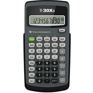 Texas Instruments TI-30XA Schoolrekenmachine (eenregelig, 10-cijferig display, batterijvoeding) Grijs Zwart