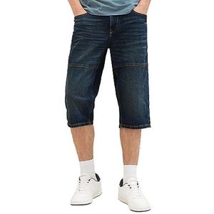 TOM TAILOR Heren 1036295 Bermuda Jeans Shorts, 10120-Used Dark Stone Blue Denim, 32, 10120 - Used Dark Stone Blue Denim, 32