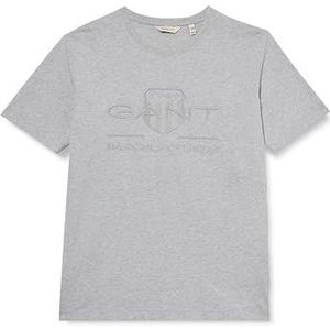 GANT Uniseks T-shirt voor kinderen, lichtgrijs gem., 134-140