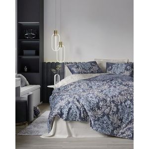 Nuit Des Rêves Luxe Satijnen Single XXL Quilt Cover Set, Beige, 155 x 220 cm | 100% Katoen Satijn, Reactieve Print, Machine Wasbaar, Envelope & Knoopsluiting