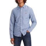 Levi's Long-Sleeve Battery Housemark Slim Shirt Mannen, Navy Peony, L