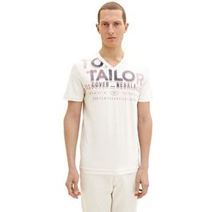 TOM TAILOR Uomini T-shirt 1035657, 18592 - Vintage Beige, M