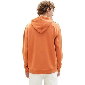 TOM TAILOR-denim Denim Sweatshirt met capuchon voor heren met logoprint