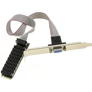 KALEA-INFORMATIQUE 2D VGA DB15 grafische kaart op M2 M Key poort met Aspeed AST2400 Full HD 1920x1080 chipset.