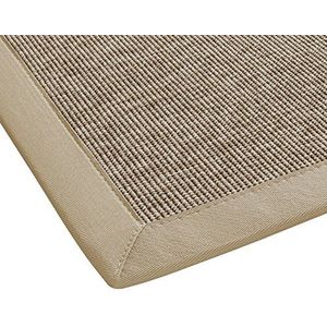 BODENMEISTER Sisal optiek binnen- en buitentapijt plat geweven moderne hoogwaardige randen, verschillende kleuren en maten, variant: beige bruin naturel, 67x133