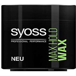 Syoss Wax Max Hold (1 x 150 ml), haarwax voor langdurige salonstijlen thuis, sterke controle en medium glans voor een verzorgde haarstyling