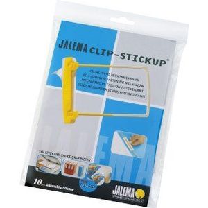 Jalema 5715600 Clip Stickup zelfklevend, 10-pack, geel