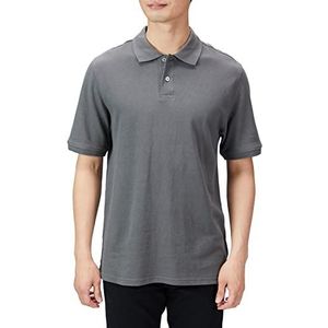 Amazon Essentials Men's Poloshirt van piqué-katoen met normale pasvorm (verkrijgbaar in grote en lange maten), Grijs, S