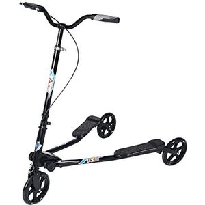 AOODIL Scooter met 3 wielen, drift-step met verstelbare hoogte, inklapbare step, voor kinderen en volwassenen vanaf 8 jaar