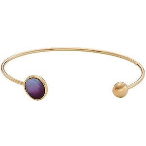 Skagen Vrouwen Roestvrij staal en semi edel met manchet Bangle armband