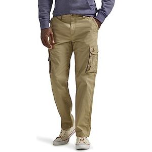 Lee Men's Wyoming Relaxed Fit Cargo Pant, KC Khaki Ripstop, 34W x 30L