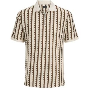 Jack & Jones Jprblatag Ss Zip Polo, cloud dancer, S