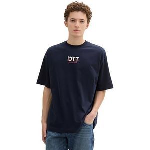 TOM TAILOR Denim Heren T-shirt, 10668 - Sky Captain Blue, XL
