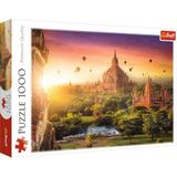 Trefl - Oude Tempel, Birma - Puzzel 1000 Elementen - Boeddhistische Tempels, Zonsondergang, DIY puzzel, Creatief Vermaak, Plezier, Klassieke Puzzels voor Volwassenen en Kinderen vanaf 12 jaar