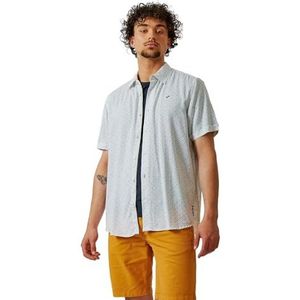 Kaporal, overhemd, model Raja, heren, wit, XL; comfortabele pasvorm, korte mouwen, overhemdkraag, Wit, XL