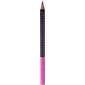 FABER-CASTELL 511911 Jumbo Grip Two Tone potlood, hardheid HB, zwart/roze, 1 stuk
