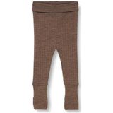 Müsli by Green Cotton Uniseks Baby Woolly Rib Casual Pants, walnoot melange, 74 cm
