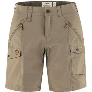 Fjallraven 89731-244 Nikka Shorts Curved W Shorts Dames Suede Brown Maat 44