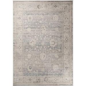 benuta vintage tapijt in used-look velvet taupe 160x230 cm | modern tapijt voor slaapkamer en woonkamer
