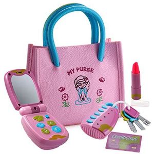 Dress Up America Speel Prinsessen Set Voor Meisjes Met Handtas, Flip-Telefoon, Oplichtende Afstandsbediening Met Sleutels, Speellippenstift En Creditcard Voor Kinderen