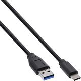 InLine 35712 USB 3.1 kabel, USB Type-C stekker naar A stekker, zwart, 2m