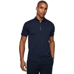 Hackett London Heren Hs Knit Crew Polo, Blauw (Navy), XL, Blauw (zwart), XL