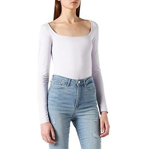 Urban Classics Dames organische T-shirt met lange mouwen voor dames, Softlila, 5XL