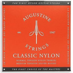 Augustine Klassieke Gitaarsnaren Classic - Red Label medium bespanning Set Klassiek Rood normaal/medium
