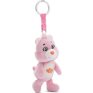 Sleutelhanger Geluksbeertjes Knuffelbeer 10 cm roze - Metgezel knuffeldierhanger met sleutelring Sleutelhouder voor sleutelkoord, tas, rugzak en meer