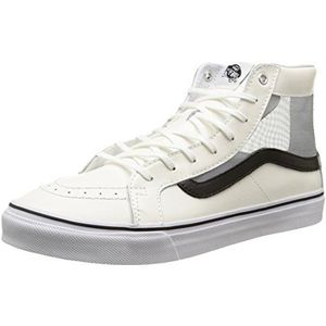Vans Sk8-hi Slim Cutout, Hi-Top Sneakers voor volwassenen, uniseks, Wit Mesh Wit Zwart, 42.5 EU
