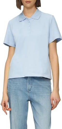 T-shirt - Effen - Katoen - Polokraag - Kwartmouw