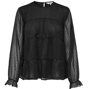 Only - ELIZA LIFE - Blouse - Dobbystructuur - Relaxed Fit - Lange Mouwen