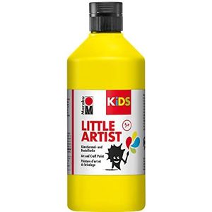 Marabu 03050075019 - KiDS Little Artist, kunstschildersverf, geel, 500 ml, veganistisch, droogt snel, voor kinderen vanaf 3 jaar