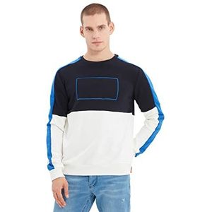 Trendyol Heren Bleatshirt met Navy Blue Panel Sweatshirt, XL