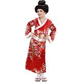 Widmann - Kinderkostuum Geisha, kimono, riem, carnaval, themafeest, 158