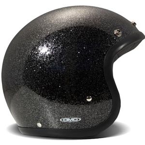 DMD 1jts30000gb05 motorhelm, glitter, zwart, XL