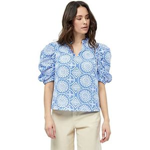 Peppercorn Dames Marian blouse met 2/3 mouwen, Marina Blue, 6, Jachthaven Blauw, 32