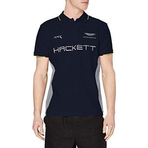 Hackett London AMR Multi SS Poloshirt voor heren, 595 navy, One Size/XS