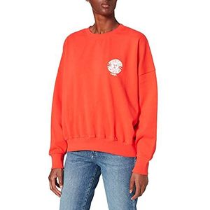 Wrangler Relaxed sweatshirt voor dames, Poppy Red, XL