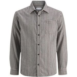 Jjjames Mini Check Shirt Ls Jnr, navy blazer, 140