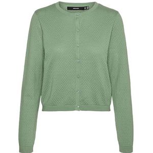 VERO MODA VMCARE Structure LS Button Cardigan NOOS, Hedge Green, M