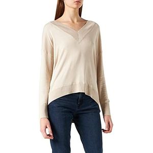 ONLY Dames Onllillies L/S V-hals pullover KNT, Pumice Stone/Detail:w Melange, XS