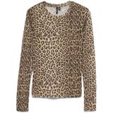 Vero Moda - VMLOVA LS MESH TOP JRS NOOS - Shirt met Lange Mouwen - Silver Mink - All-over Print